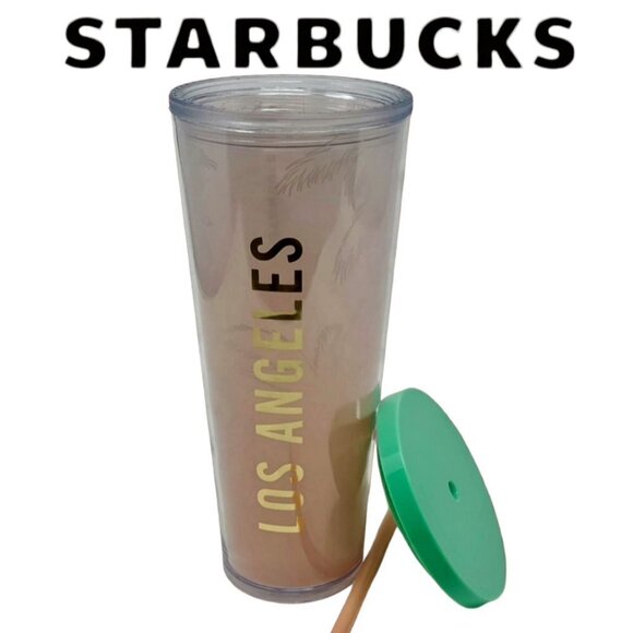 Limited Starbucks Pink Palm Tumbler 24oz SoCal Exclusive - Picture 1 of 5